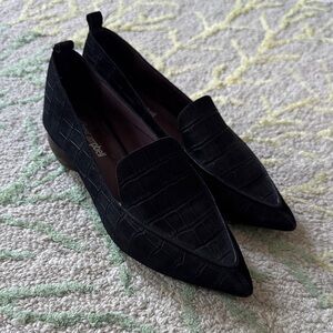 Jeffery Campbell Viona sculptural suede loafers 5.5